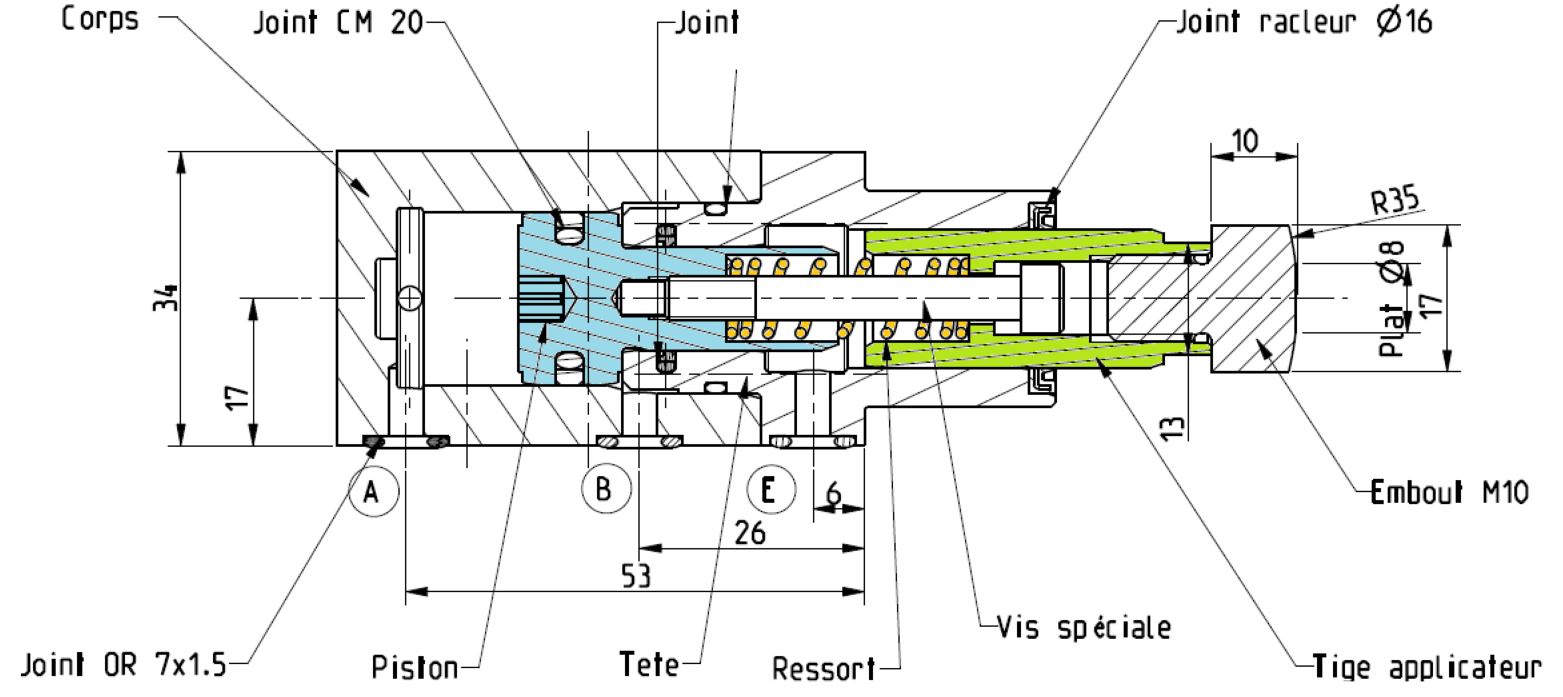 VÉRIN APPLICATEUR / RETAQUEUR - Systèmes de Bridage Hydrauliques - Quiri - 3