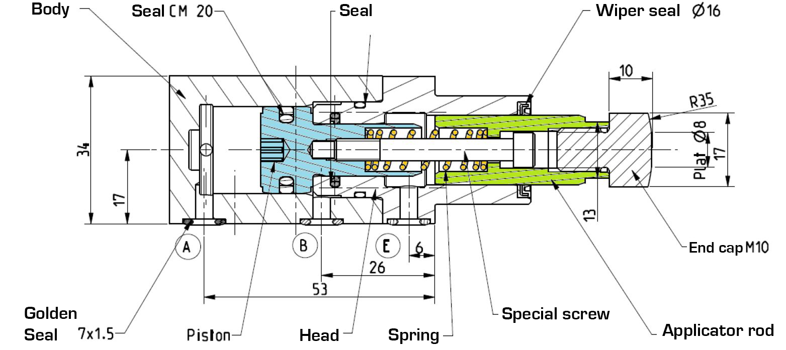 APPLICATOR / RETACKER CYLINDER - Hydraulic Clamping Systems - Quiri - 3