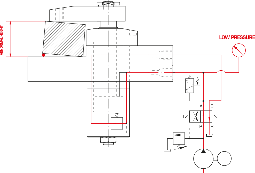 Swing clamp with planar rotation – 160 bar – Hydraulic sensing of clamped position PL21XH : Swing clamps with position detection - Quiri - 4