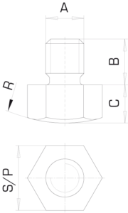 Bras de serrage long – tige avec cône 15 Pour vérin pivotant taille : 11 – 12 – 21 – 31 – 41 BL : Vérin pivotant avec course de rotation - Quiri - 3