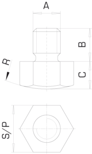 Bras de serrage long – tige avec cône 1:10 Pour vérin pivotant taille : 11 – 12 – 21 – 31 – 41 BLK : Vérin pivotant avec course de rotation - Quiri - 3