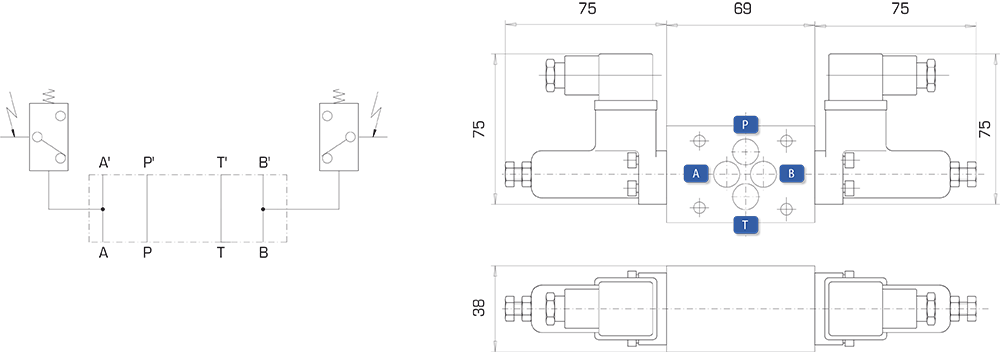 Pressure switch with flange connection : Hydraulic unit and components - Quiri