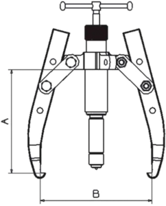 Extracteur hydraulique à griffes monobloc avec vérin à visser : Extracteurs hydrauliques - Quiri - 2