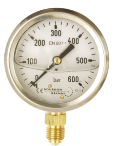 Manomètre à glycérine ø 63 – 500 bar : Pompes à main 500 bar - Quiri