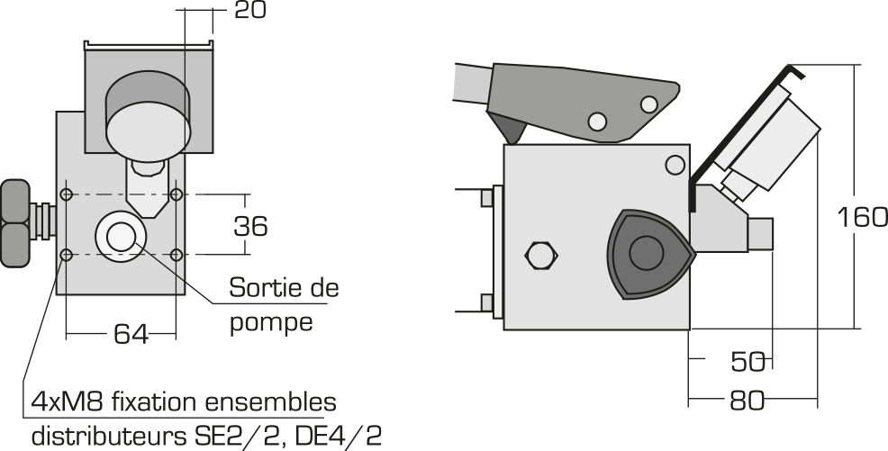 Adaptateur de manomètre ø 63 – 500 bar – AM 063 : Pompes à main 500 bar - Quiri - 2