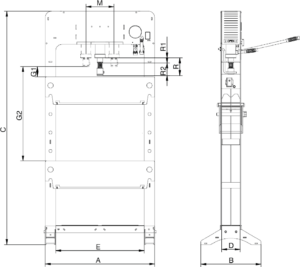 Presses d’établi ou d’atelier : Presses hydrauliques - Quiri - 2