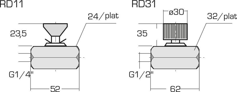 Valve RD11 / RD31 – 500 bar : Distribution et accessoires - Quiri - 3