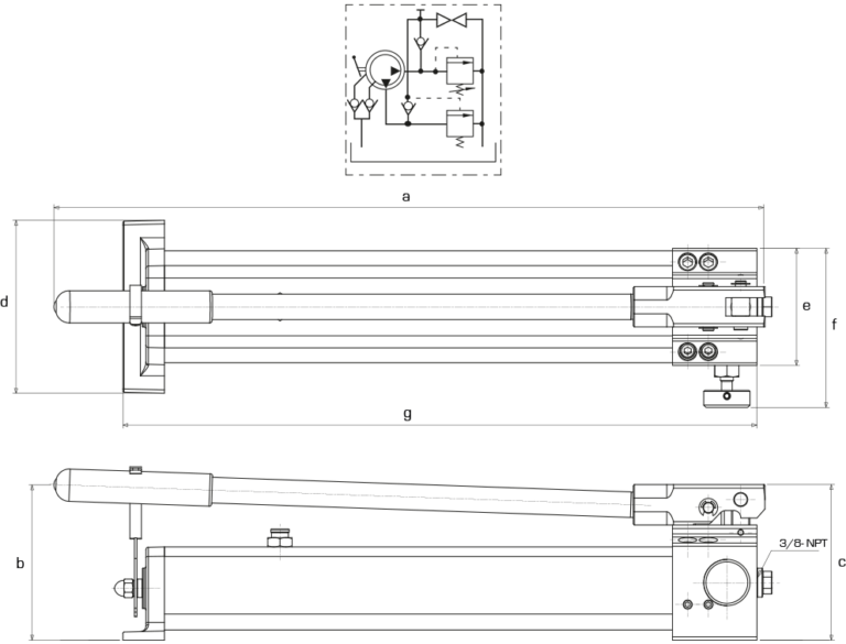 Single acting hand pumps, 1 and 2 speeds 700 bar Hydraulic hand