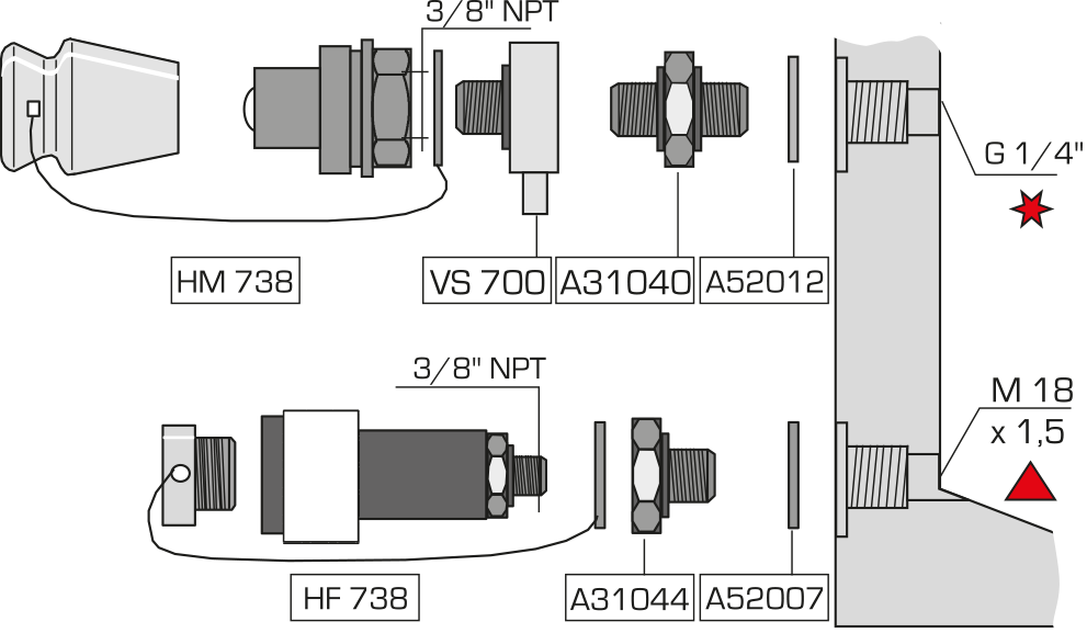 Couplers fitted on QUIRI 500 double acting cylinders : Lifting equipments - Quiri - 4