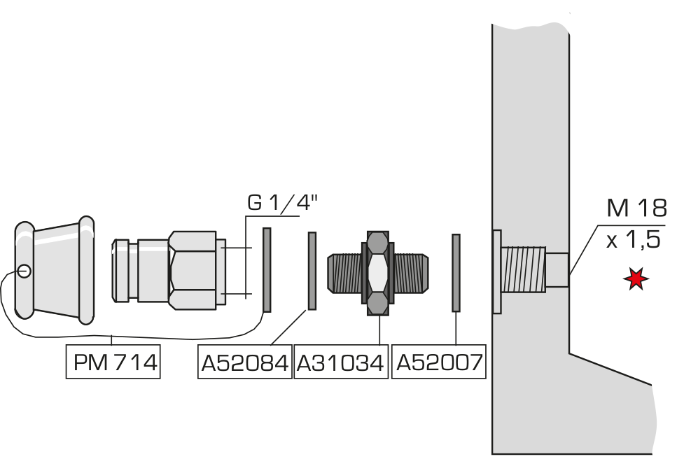 Couplers fitted on single acting QUIRI 500 cylinders : Lifting equipments - Quiri - 6