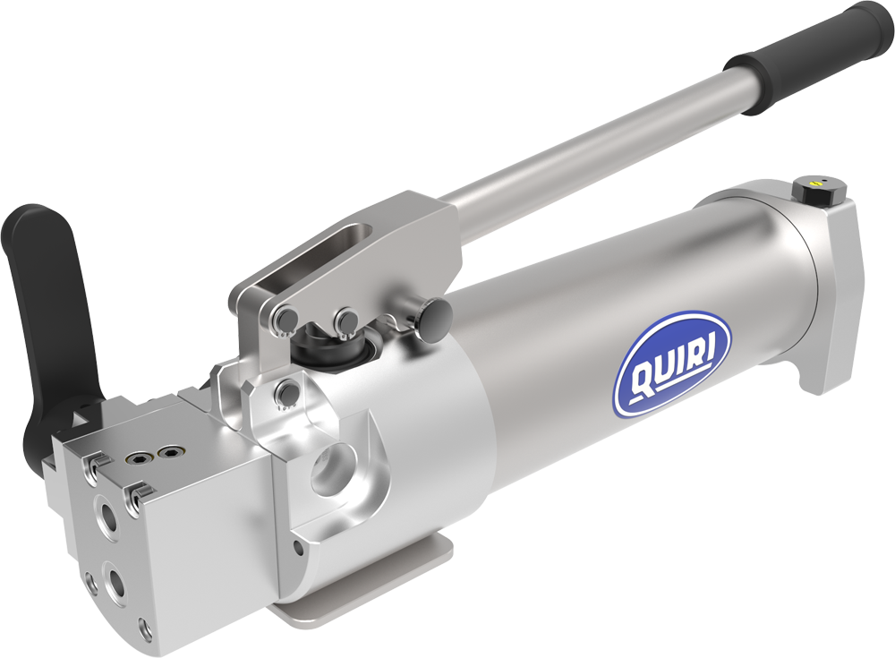 Double acting light alloy hand pumps, 2 speeds – 700 bar – QDH : Hydraulic hand pumps 700 bar - Quiri
