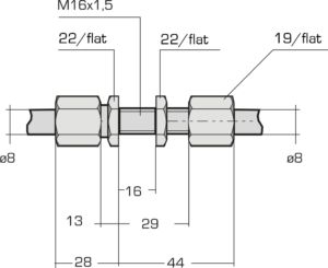 Straight bulkhead PC : Valves & fitting - Quiri - 2