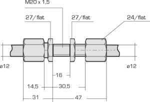 Straight bulkhead PC : Valves & fitting - Quiri - 3