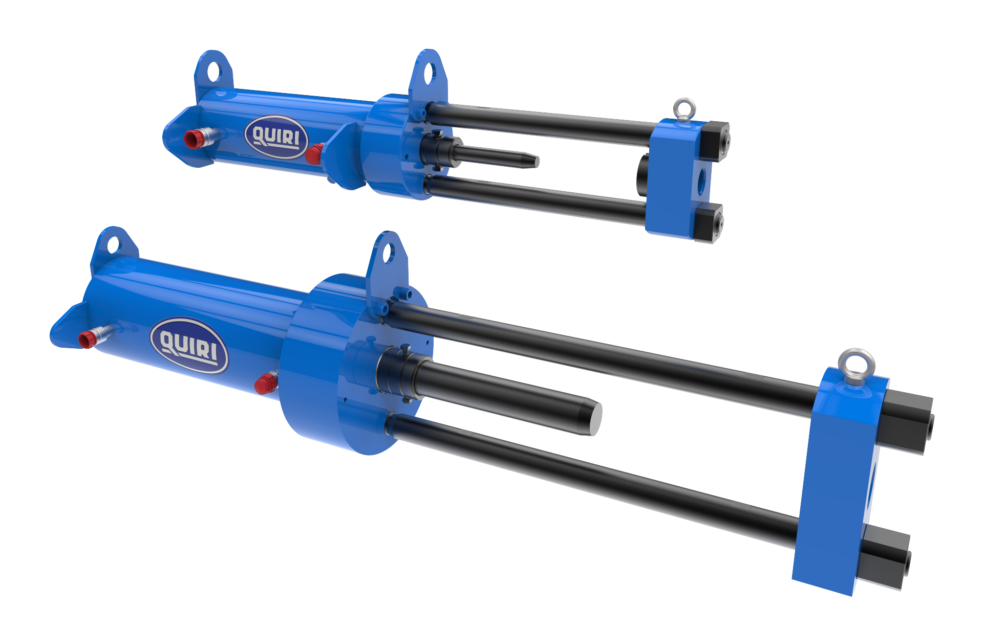 Vérin double effet à rappel hydraulique : Ensemble presse à décheniller - Quiri