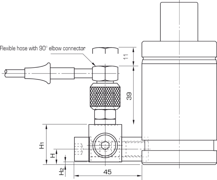 VERTICAL CONNECTION Gas spring connection Quiri