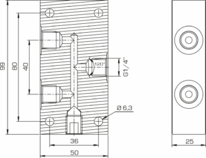 Single acting 2800 bar hand pumps, 2 speeds – PAM : Hydraulic hand pumps 2800 bar - Quiri - 5